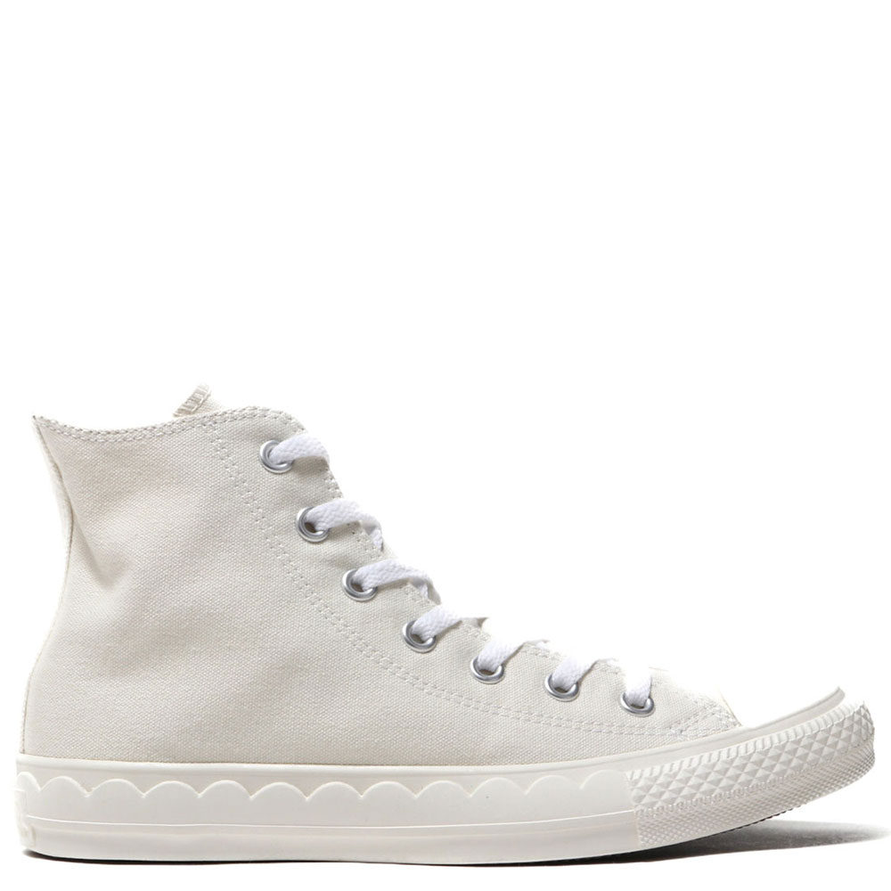 All Star Scallop Tape White High Tops Shoes