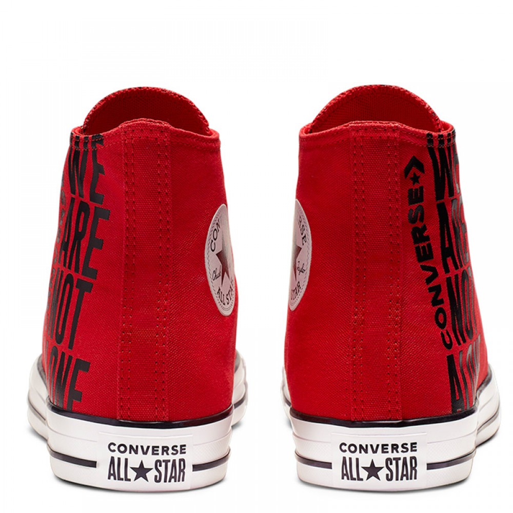converse we are not alone red