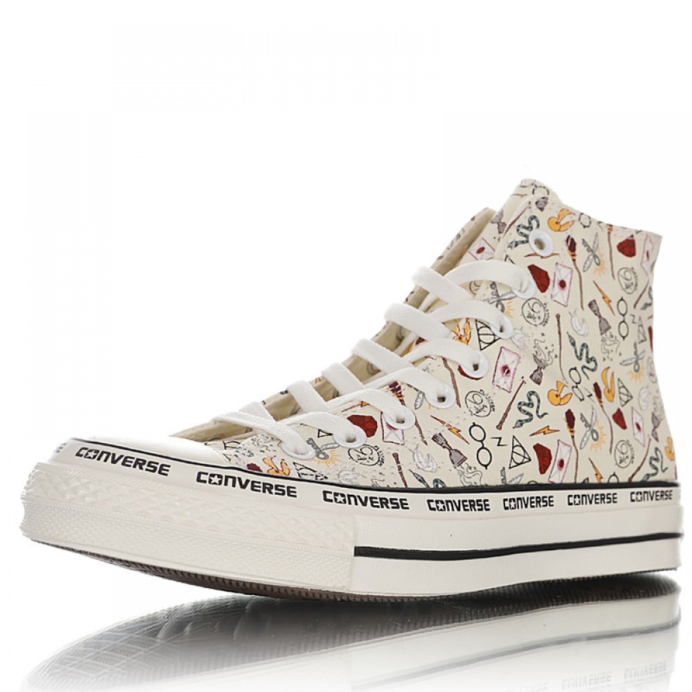 converse patterned high tops