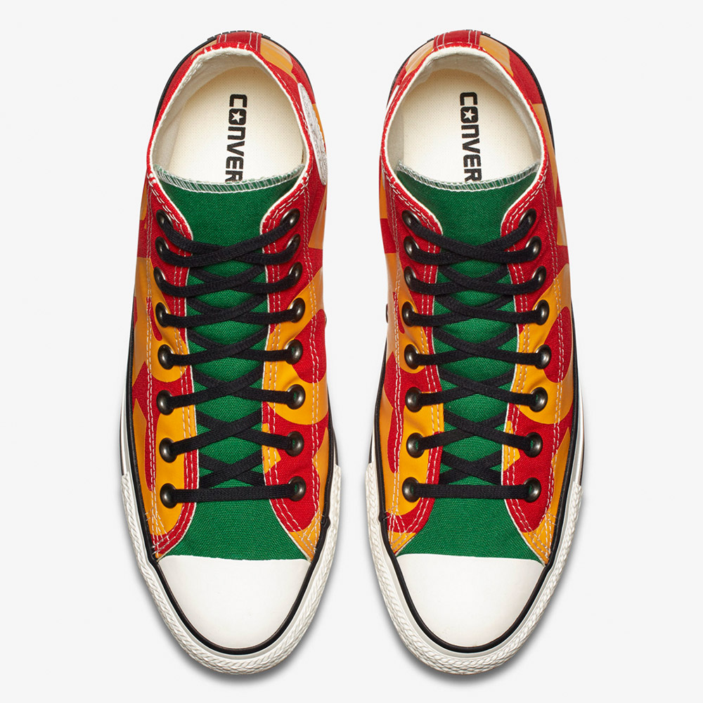 red black and green converse