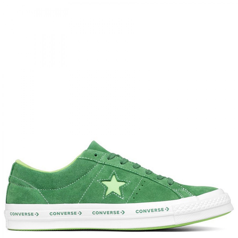 converse one star suede green