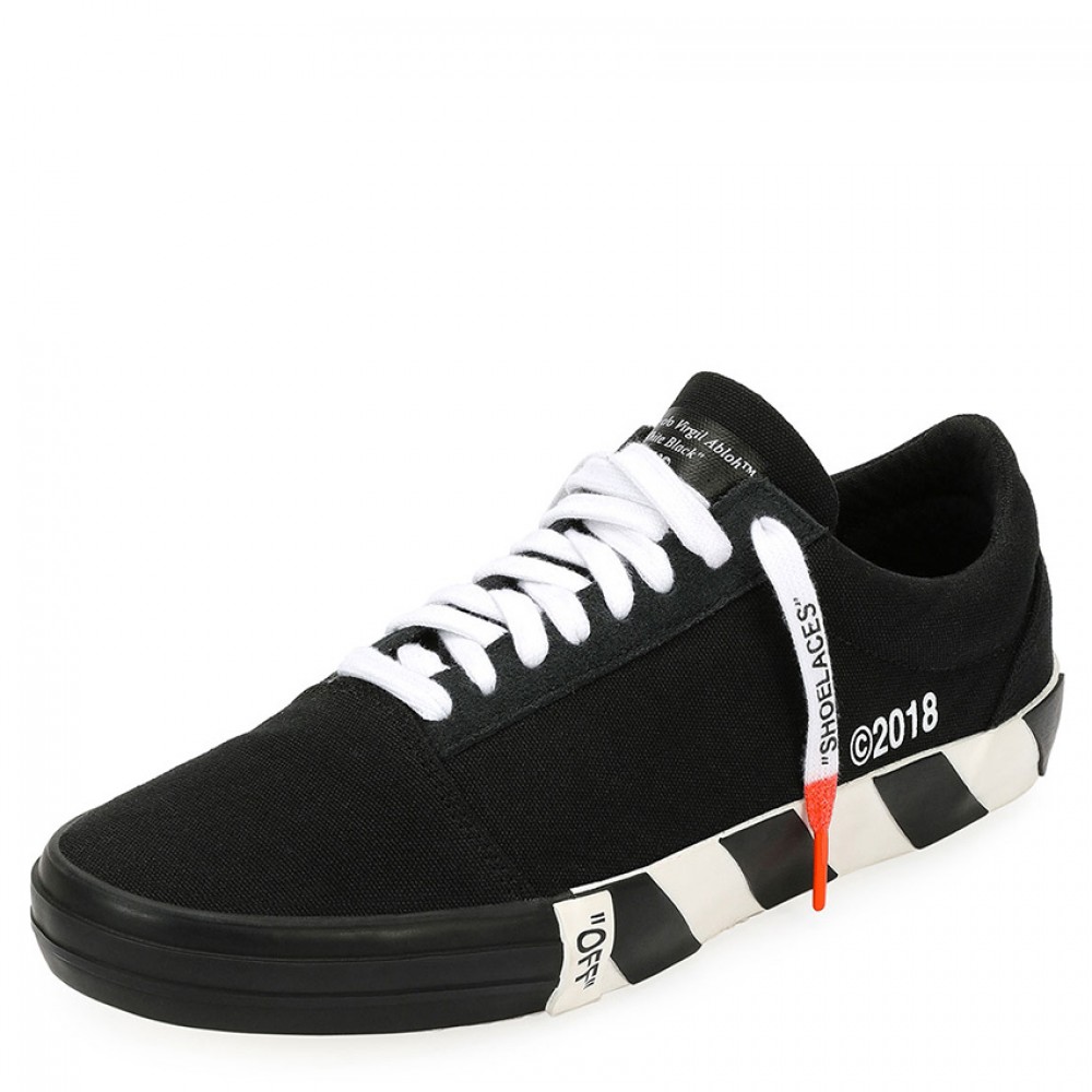 off white black low top sneakers