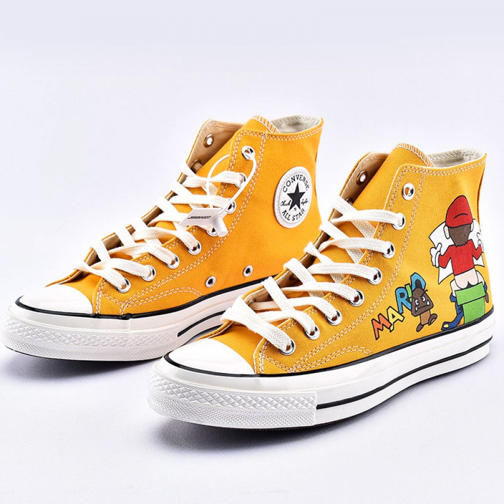 Custom Hand Painted Converse All Star Shoes - Nintendo Yoshi'